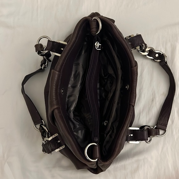 Purple leather Michael Kors bag purse - Picture 2 of 10